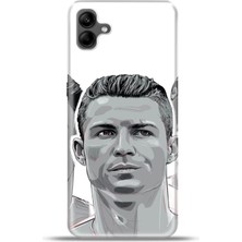 Cupcase Samsung Galaxy A04 Kılıf Esnek Silikon Kamera Koruma 4K Desenli Özel Tasarım - Cr Ronaldo