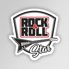 Sb Store Rock'n Roll Star Rock Müzik Sticker Etiket