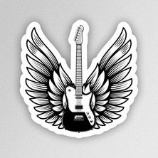 Sb Store Electro Guitar Rock Müzik Rock'n Roll Sticker Etiket