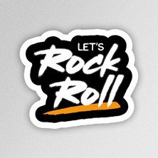 Sb Store Let's Rock Müzik Rock'n Roll Sticker Etiket