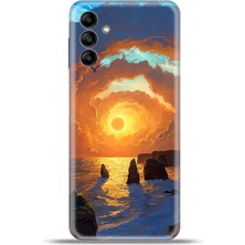Cupcase Samsung Galaxy A04S Kılıf Esnek Silikon Kamera Koruma 4K Desenli Özel Tasarım - Gündoğumu