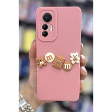 Deilmi Xiaomi Mi 12 Lite Uyumlu Kamera Korumalı Soft Dokulu 3D Ayıcık ve Bisküvi Kılıf Bear Kapak