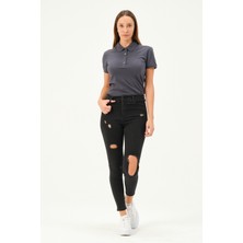 Msw Kadın Regular Fit Polo Yaka T-Shirt