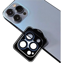 Coolacs Apple iPhone 15 Pro Uyumlu Yüksek Çözünürlüklü Safir Damla Kamera Lens Koruyucu Midnight