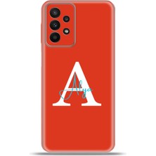 Cupcase Samsung Galaxy A23 Kılıf Silikon Esnek Kamera Koruma Kişiye Özel Isim Harf Zao Kırmızı - A