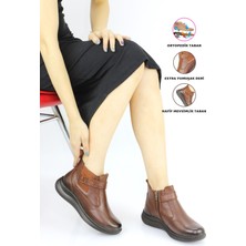 Forelli Kadın Bağcıksız Fermuarlı Hakiki Deri Ortopedik Hafif Günlük Bot F24/B27951