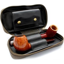 Peterson Rattray's Peat Pipe Bag 1 Kahve Deri Pipo Çantası