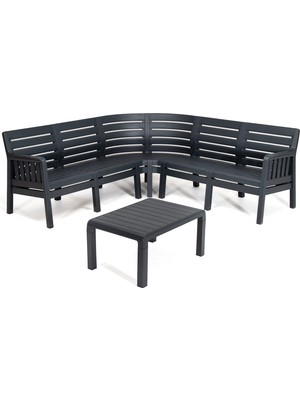 Mobetto Lara Mindersiz Köşe Takımı - Antrasit