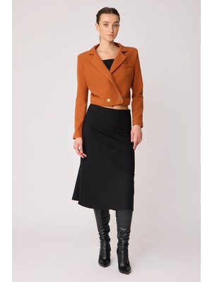 Vitrin Gold Düğmeli Astarlı Triko Ceket