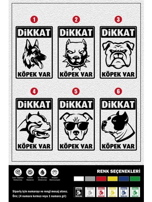 Ecce Dikkat Köpek Var Stıcker 27 x 19 cm