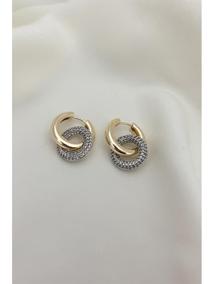 Nuva Atelier Yuvarlak Taşlı Küpe