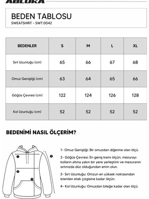 Abluka Online Oversize Baskılı Kapüşonlu Sweatshirt Siyah