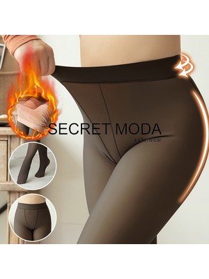 Secret Moda Ten Renkli Içi Polarlı Kürk Peluşlu Termal Ince Görümlü Peluş Külotlu Çorap Orijinal