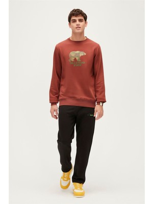 Bad Bear Re-Fınger Crewneck Turuncu Erkek Sweatshirt