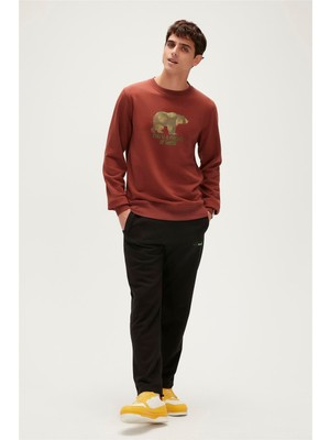 Bad Bear Re-Fınger Crewneck Turuncu Erkek Sweatshirt