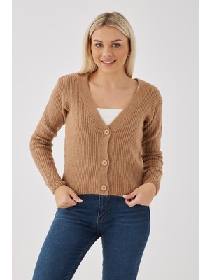 Fashion Friends 23K0044K1 Fashion Friends Kadın Hırka Camel