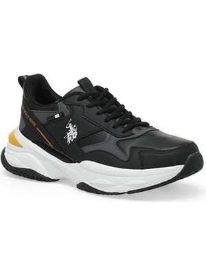 U.S. Polo Assn. Solıdar 3pr Bağcıklı Erkek Sneaker Siyah