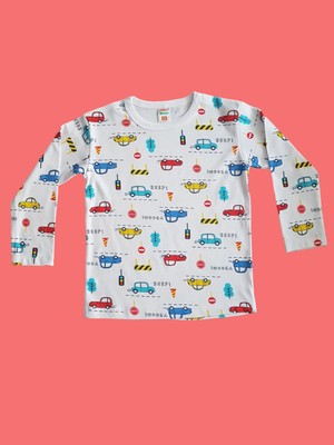 Çamaşır Bahçesi Uzun Kollu Desenli Çocuk Pijama Takım #baskılıçocukpijamatakım #çamaşırbahçesi #uzunkollupijamatakım