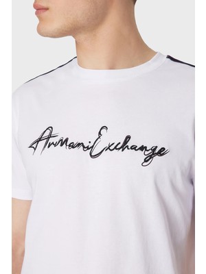 Armani Exchange Pamuk Regular Fit Bisiklet Yaka Erkek T Shirt 6rztlm ZJ8EZ 1100