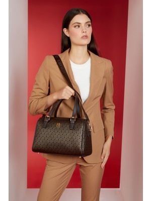 Pierre Cardin Kadın Küçük Alfabe Kahve Omuz Çantası 05PO22Y1532-KAL Kh