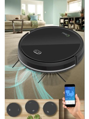 Kiwi Akıllı Robot Süpürge Islak Kuru Robot Vacuum Mop KVC-4090