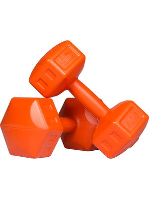 Ecgspor 5 kg Turuncu Dambıl Seti 5 kg x 2 Adet Toplam 10 kg Ağırlık Seti