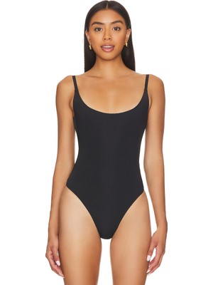 By Kul Design Kadın Siyah Ince Askılı Jarse Bodysuit