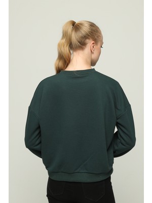 Kadın Regular Fit Bisiklet Yaka Sweatshirt