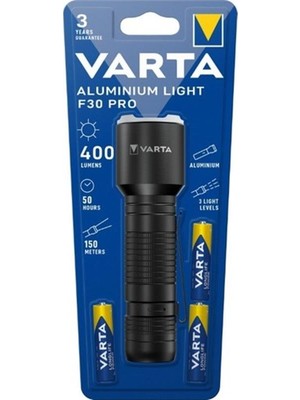 Varta 17608 Alüminyum F30 Pro LED El Feneri 3xaaa