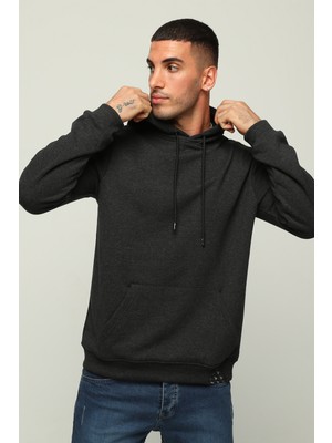 Owut Collection Oversize Içi Polarlı Kapüşonlu Kanguru Cepli Pamuklu Sweatshirt