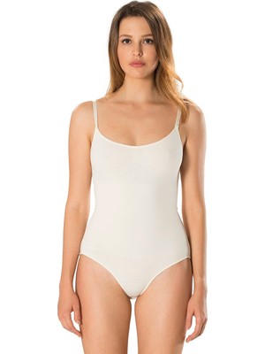 MiraLive İnce Askılı Çift Katlı Etkili Çıtçıtlı Body Bamboo Korse Formactive 1130