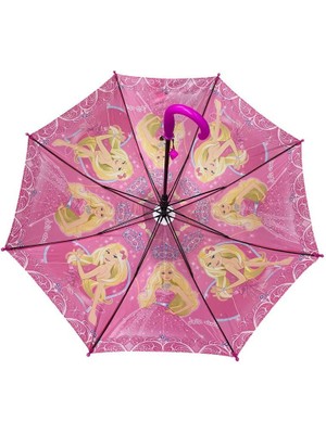 Marlux Bardaklı Korumalı Kız Çocuk Pembe Baskılı Şemsiye 709616