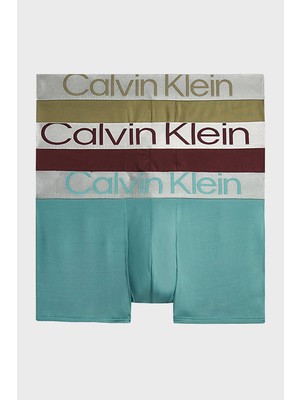 Calvin Klein Logolu Elastik Bel Bantlı Düşük Bel 3 Pack Boxer 000NB3074AGIB Erkek Boxer 000NB3074A Gıb