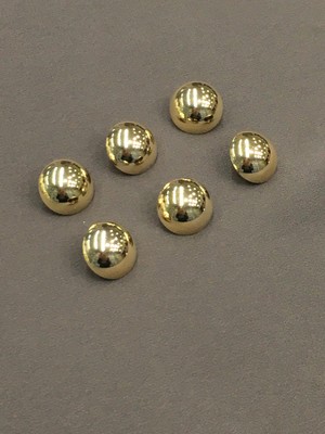 Karan Tuhafiye Ceket Hırka Kol Boyu Düğmesi Bombeli Gold 6'Lı Set 1,8 mm