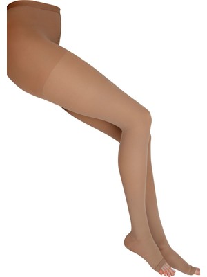 Kifidis 280 Den. 26-30 Mmhg Külotlu Mikrofiber Burnu Açık Bej / Beige - Xxl