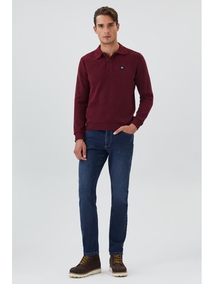 Lee Cooper Newblend Erkek Sweatshırt Bordo