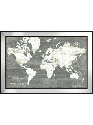 DB Sanat Harita Temalı Kanvas Tablo