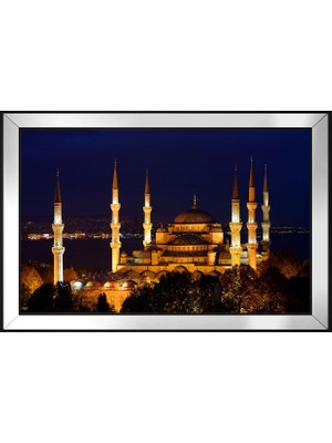 DB Sanat Sultan Ahmet Camii ve Gece Motifli Kanvas Tablo
