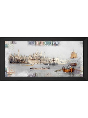 DB Sanat Eski Istanbul Motifli Kanvas Tablo