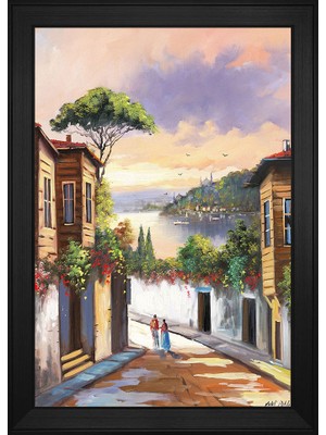 DB Sanat Eski Istanbul Sokakları Motifli Kanvas Tablo