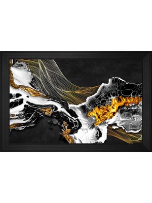 DB Sanat Soyut Şekiller Motifli Kanvas Tablo