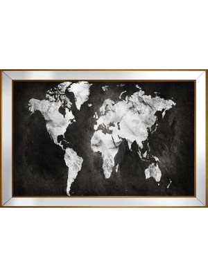 DB Sanat Harita Temalı Kanvas Tablo