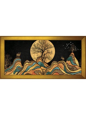 DB Sanat Soyut Şekiller Motifli Kanvas Tablo