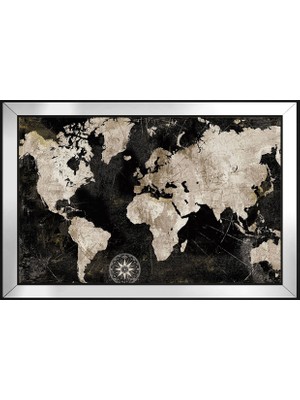 DB Sanat Harita Temalı Kanvas Tablo