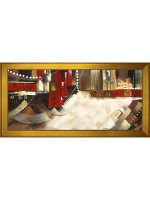 DB Sanat Soyut Şekiller Motifli Kanvas Tablo