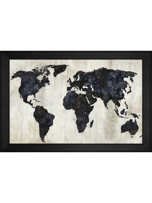 DB Sanat Harita Temalı Kanvas Tablo