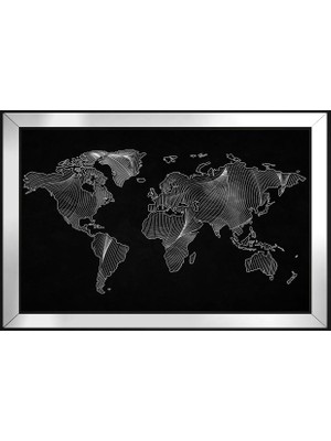 DB Sanat Harita Temalı Kanvas Tablo