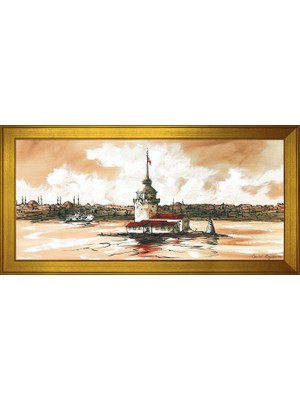 DB Sanat Kız Kulesi Motifli Kanvas Tablo