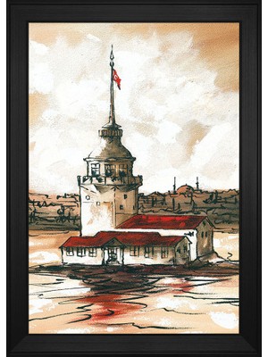 DB Sanat Kız Kulesi Motifli Kanvas Tablo