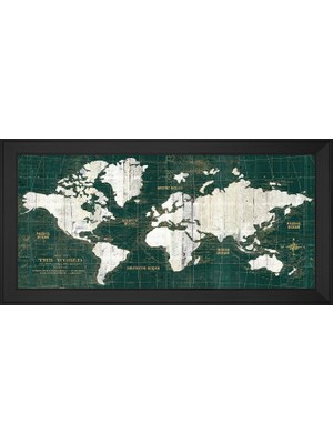 DB Sanat Harita Temalı Kanvas Tablo